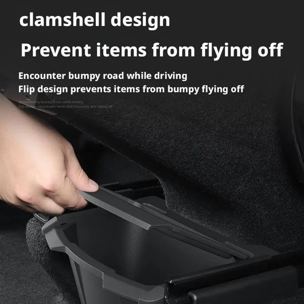 TPE Rear Seat Storage Box for Tesla MODEL Y Juniper Launch 2025-UP Organizer Center 2026 Bins Backseat Garbage Accessories