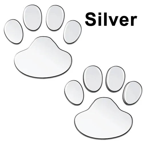 High-concerned Paw Prints 3D Car Decals For Cars And Motorcycles