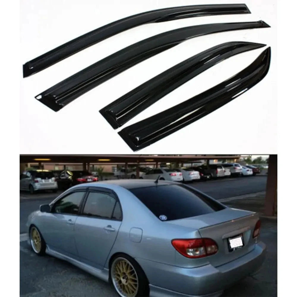 Window Visor Replacement Set For Toyota Corolla Acrylic Four Piece by superior interior and more