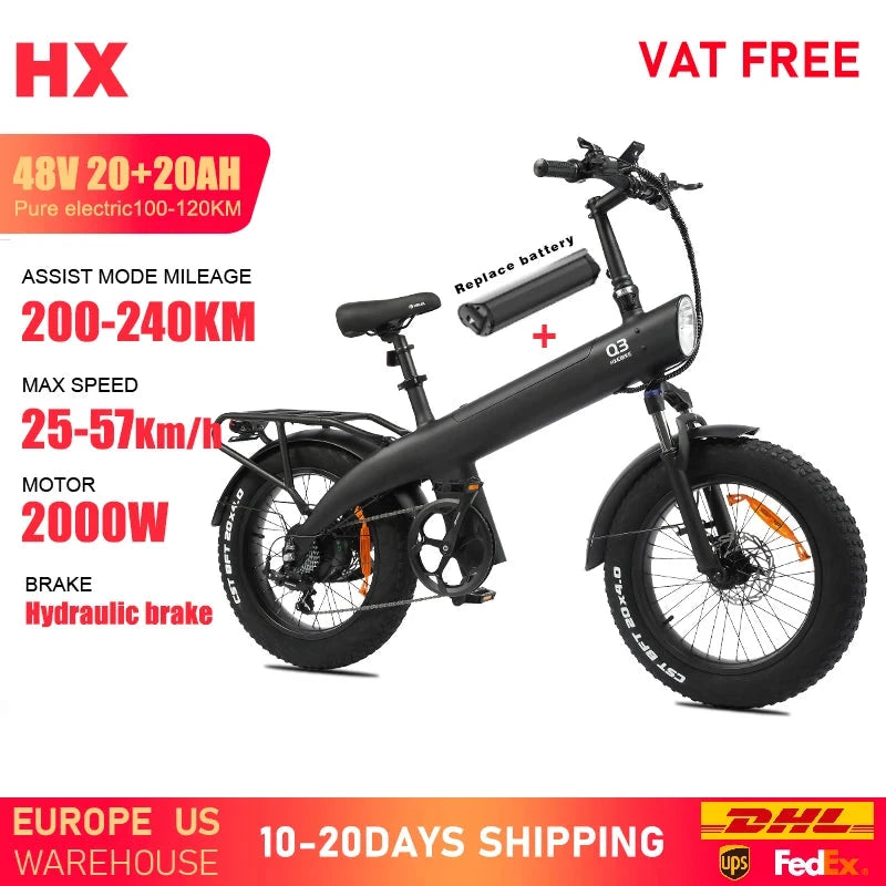 HX Q3 Electric Mountain Bike 2000W 48V 20Ah For Adults by superior interior and more