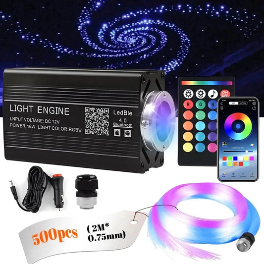 12W Car Roof Star Light Fiber Optic Headliner Kit RGB by superior interior and more