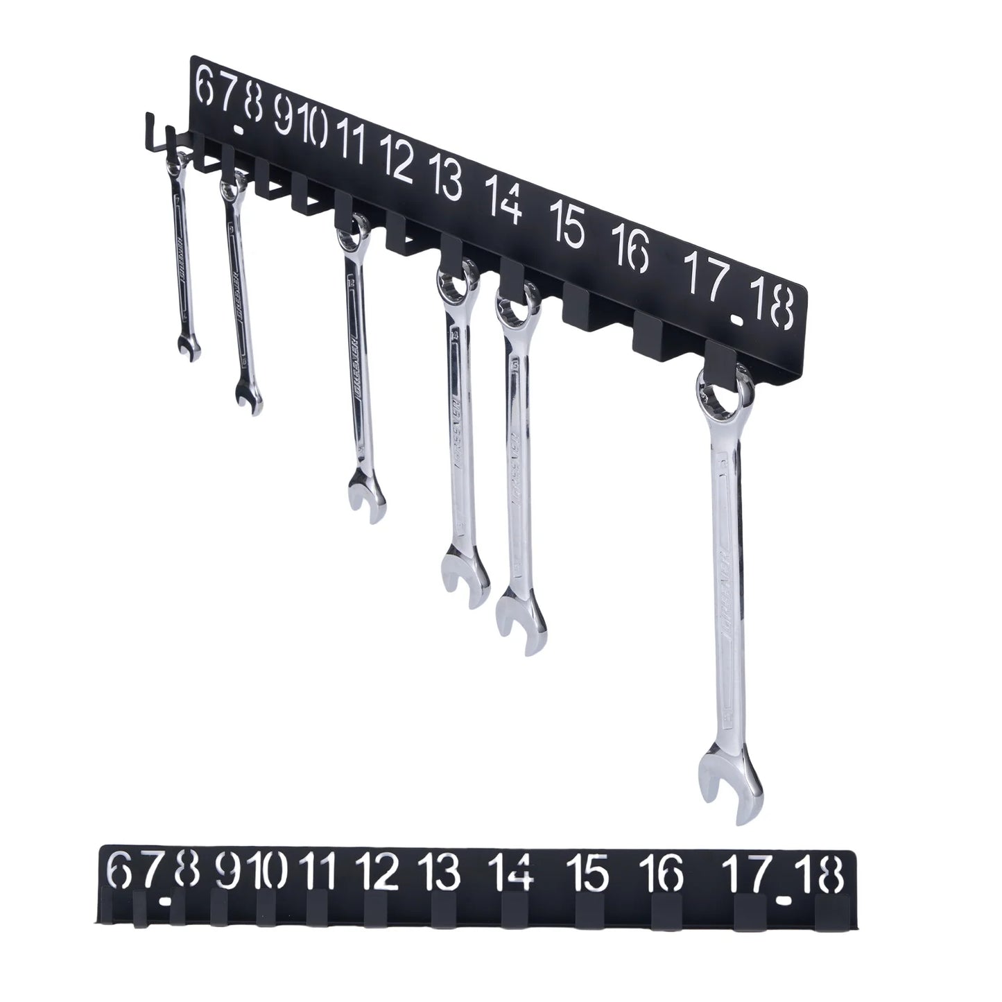 Wall Mount Wrench Organizer Rack For Garage Tools And Sorting