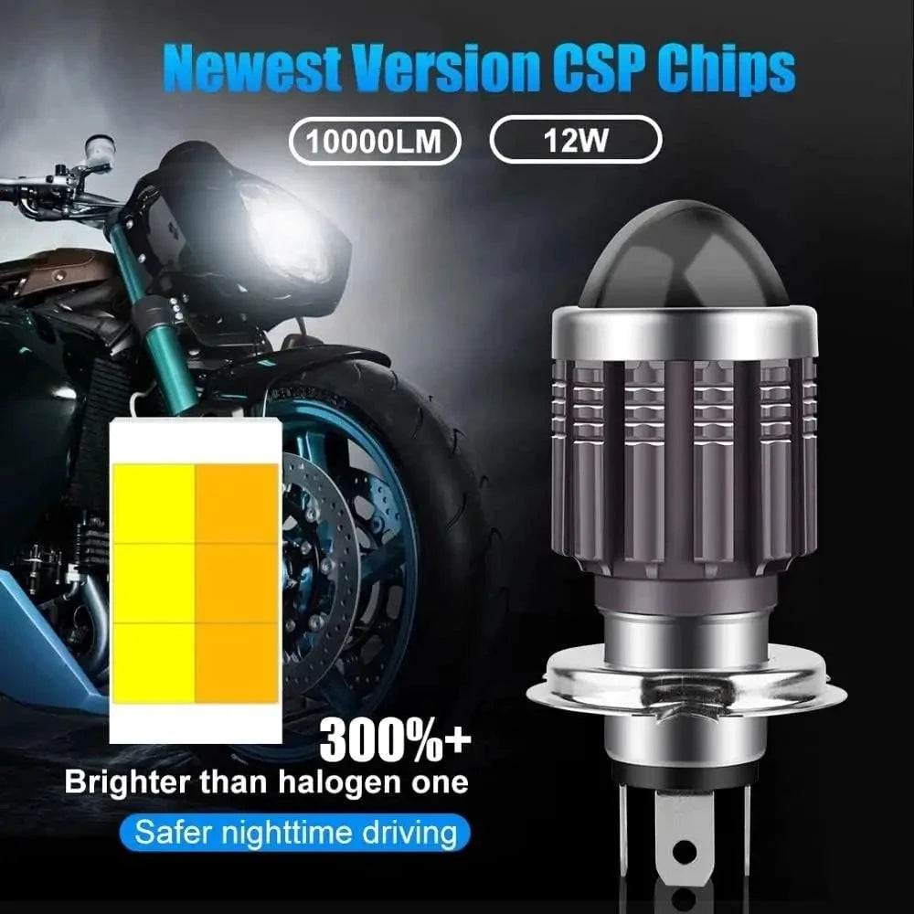 XMSJ H4 LED Motorcycle Headlight Bulbs Hi Lo Beam Scooters by superior interior and more