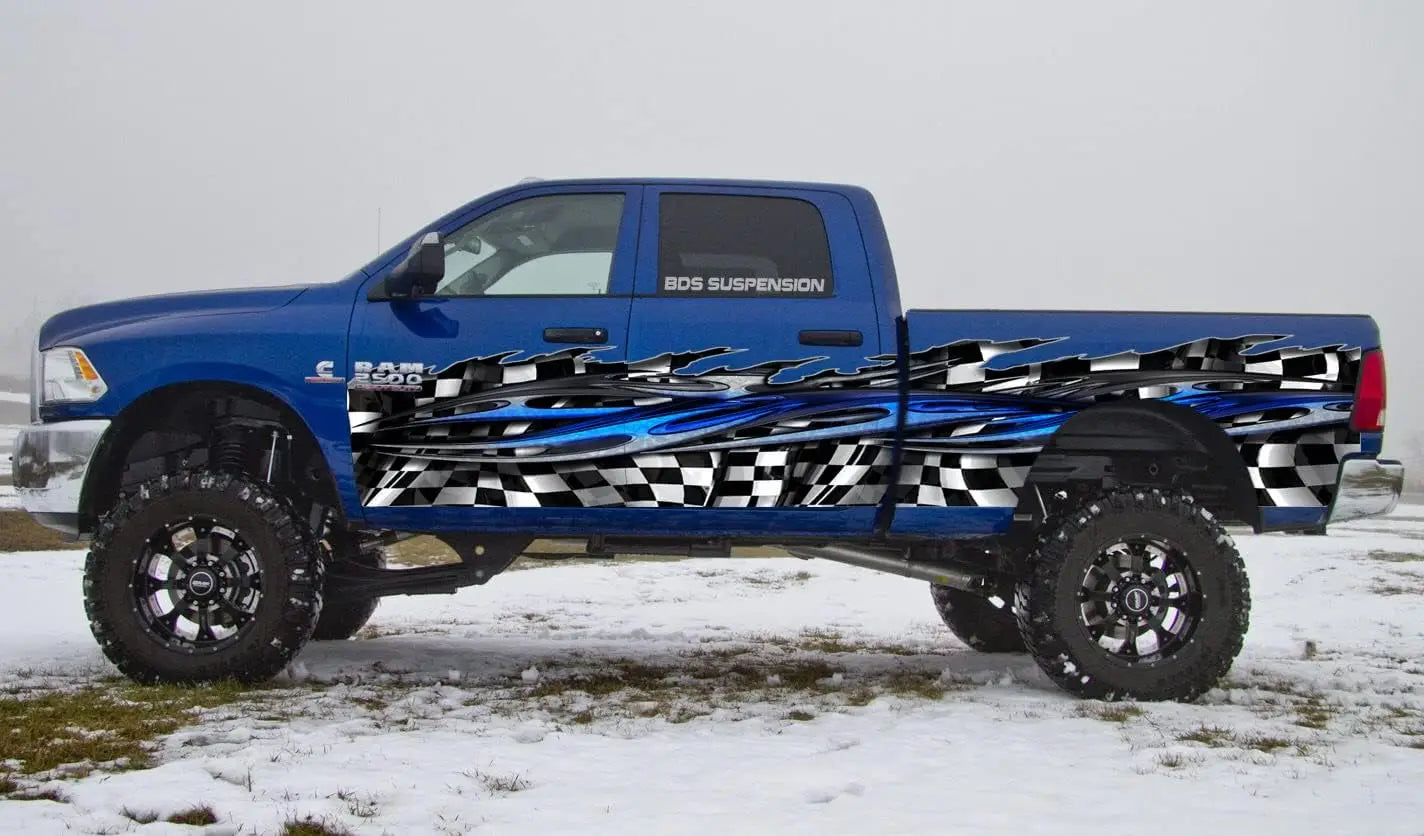 High-Concerned Tribal Racing Flag Vinyl Graphics for Cars