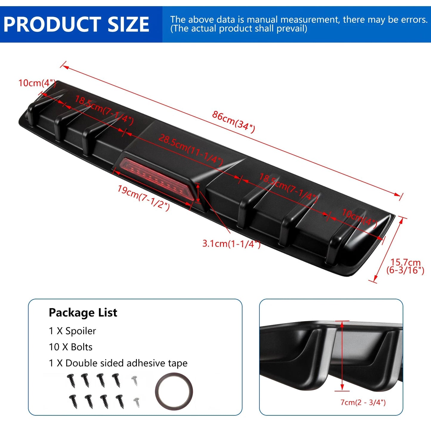 Honda Accord Sport Rear Bumper Diffuser Lip Spoiler Splitter Kit by superior interior and more