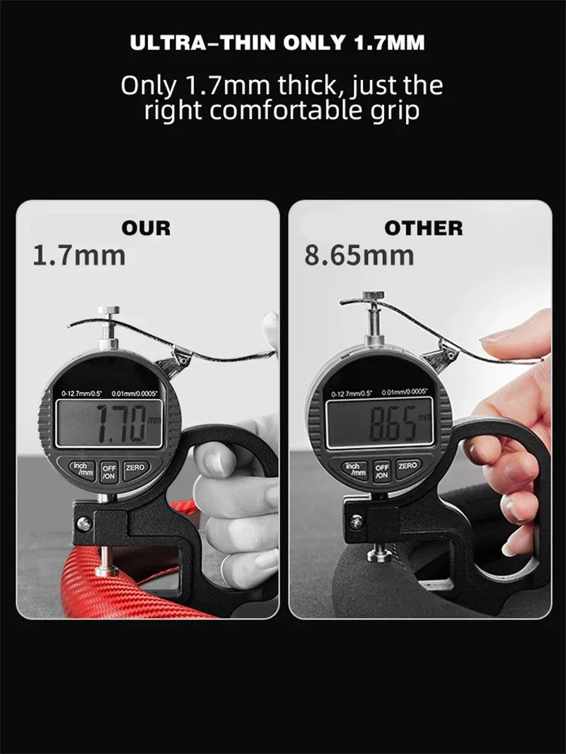 Carbon Fiber Steering Wheel Cover Anti Slip Faux Leather