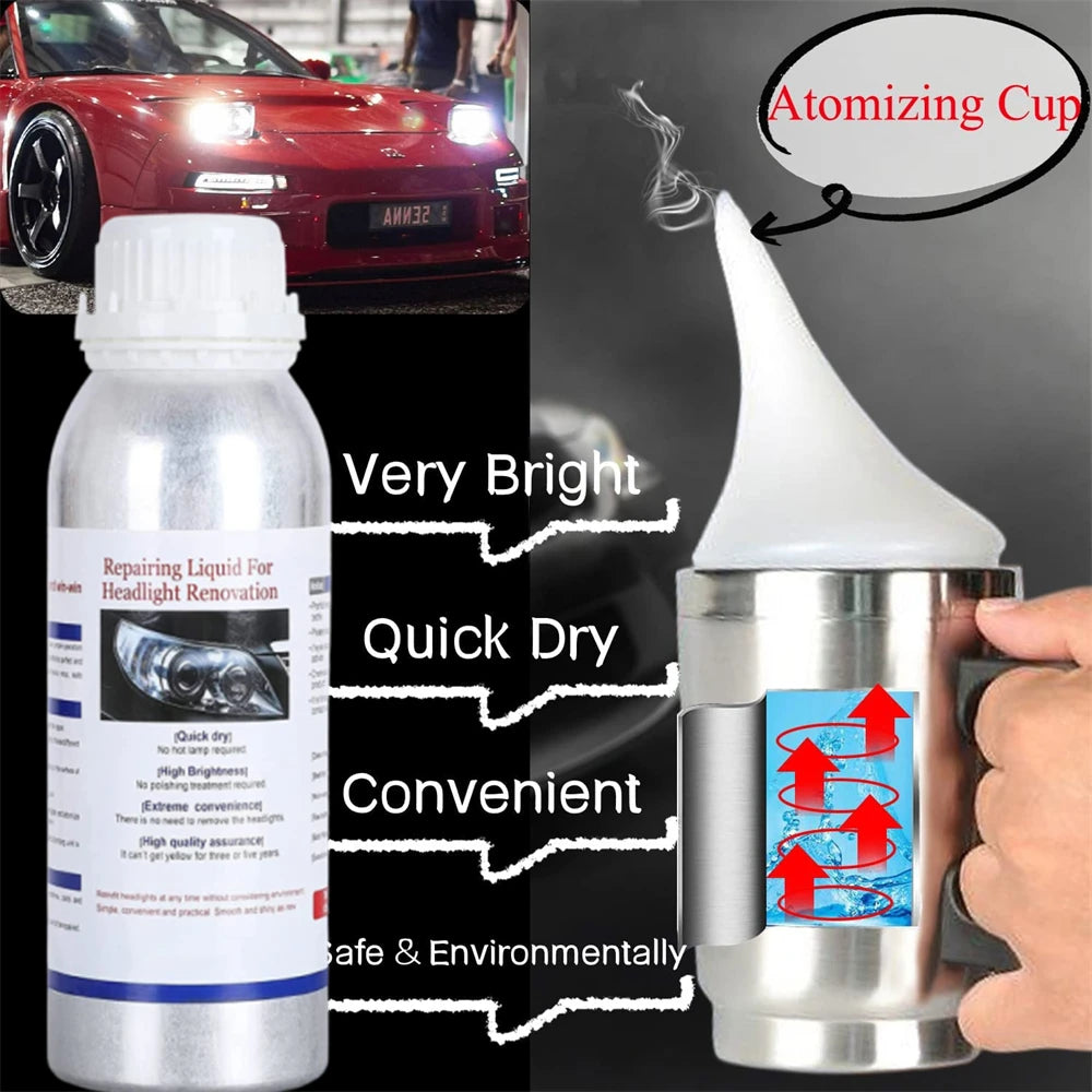 Headlight Restoration Kit For Auto Cars With Polish
