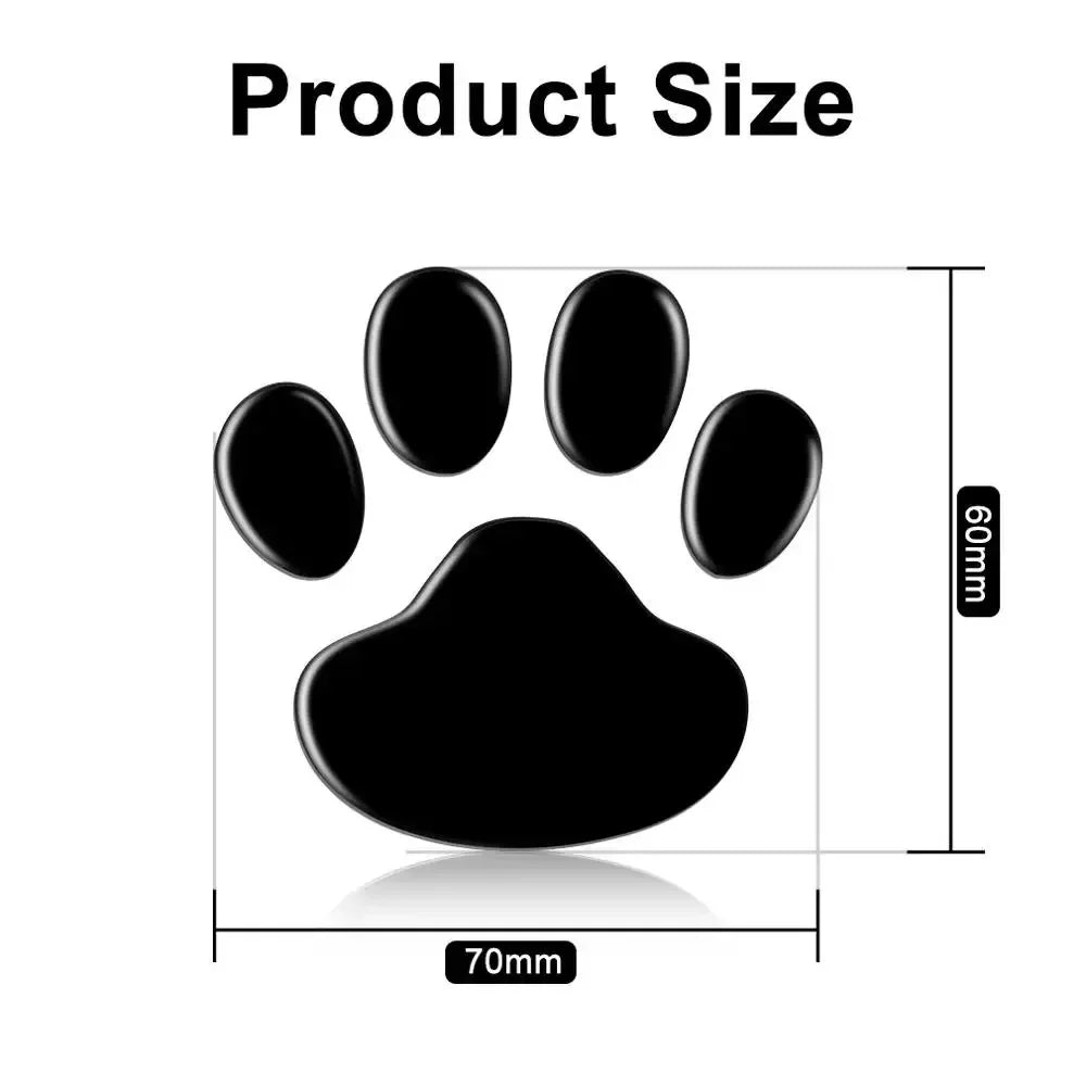 High-concerned Paw Prints 3D Car Decals For Cars And Motorcycles