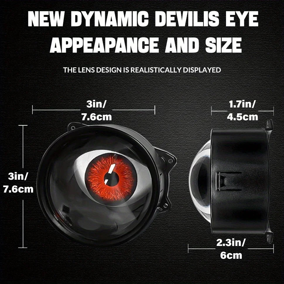 Dynamic Eyeball Fog Lights 6 Modes LED Adjustable For Cars