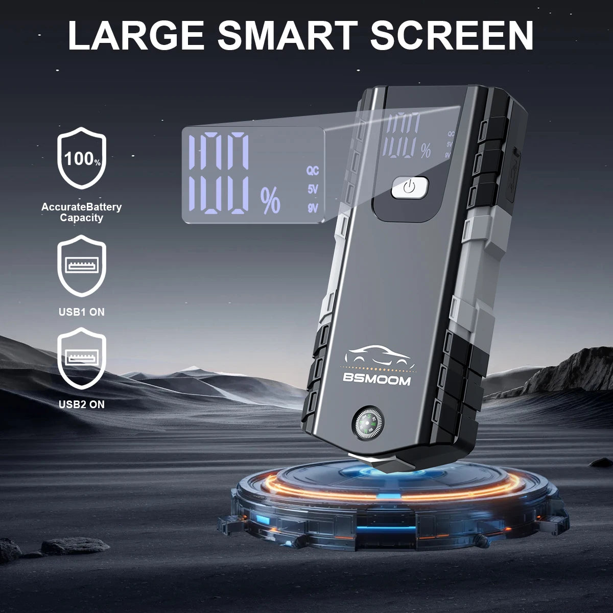 BiUBLE 12V Jump Starter 6000A Portable Car Battery Charger