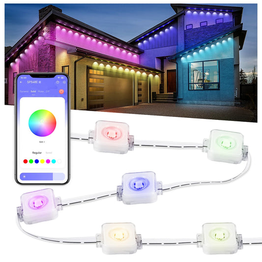 Aiopp Smart RGB Outdoor Lights IP68 Waterproof 60-LED Christmas