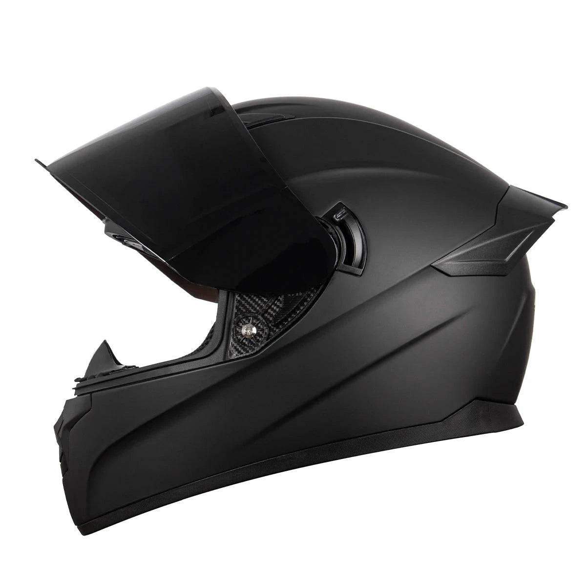 Rock Rufi Full Face Motorcycle Helmet Dual Lens DOT Certified by superior interior and more