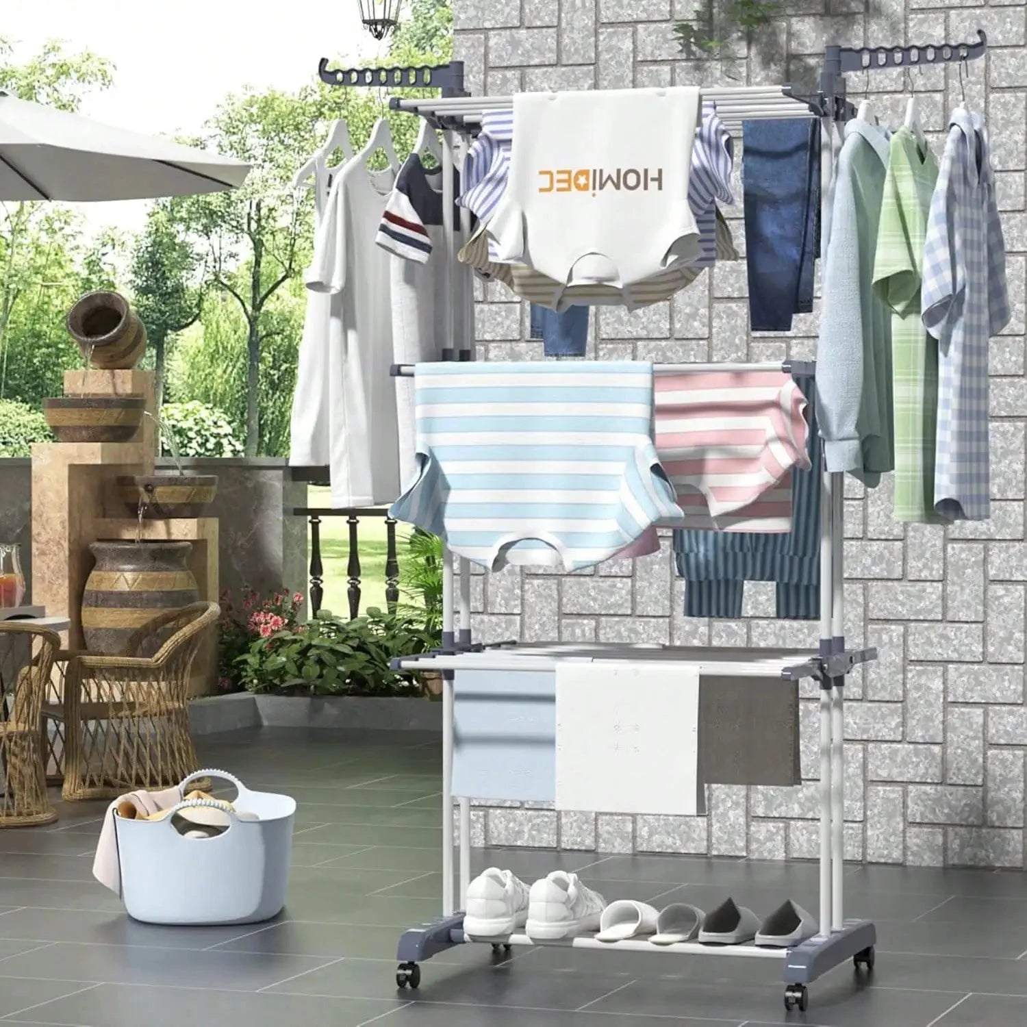 4 Tier Drying Rack With Wheels For Home Dorm Hotel by superior interior and more
