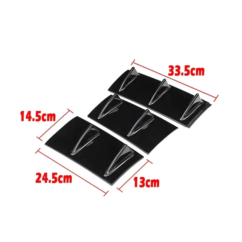Universal Rear Bumper Spoiler Diffuser 7 Wing Shark Fin Lip by superior interior and more
