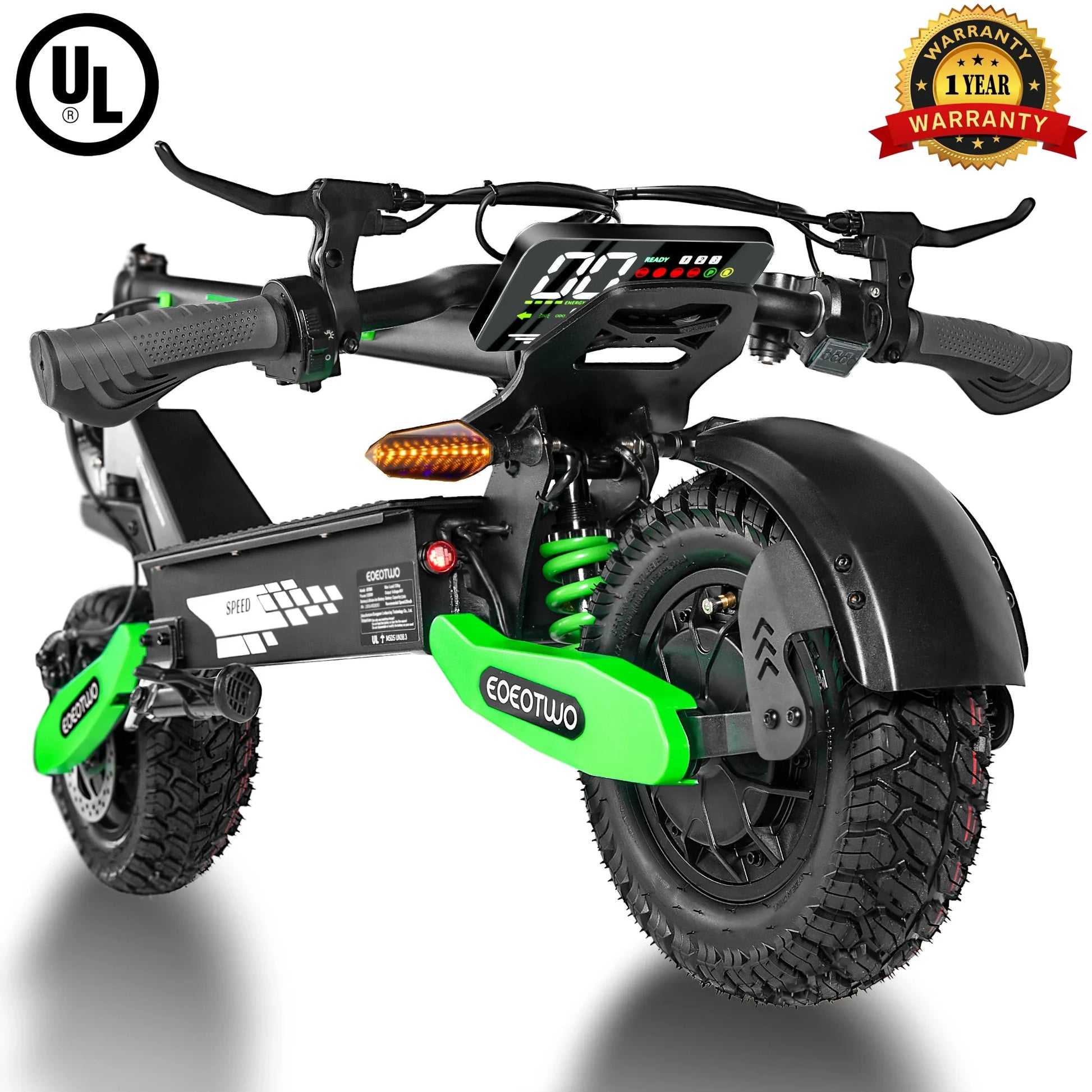 EOEOTWO GT06 Off Road Electric Scooter 1200W 30MPH Dual Suspension by superior interior and more