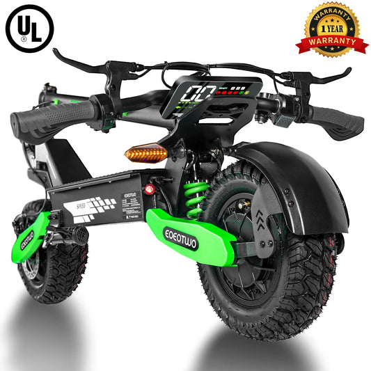 EOEOTWO GT06 Off Road Electric Scooter 1200W 30MPH Dual Suspension by superior interior and more