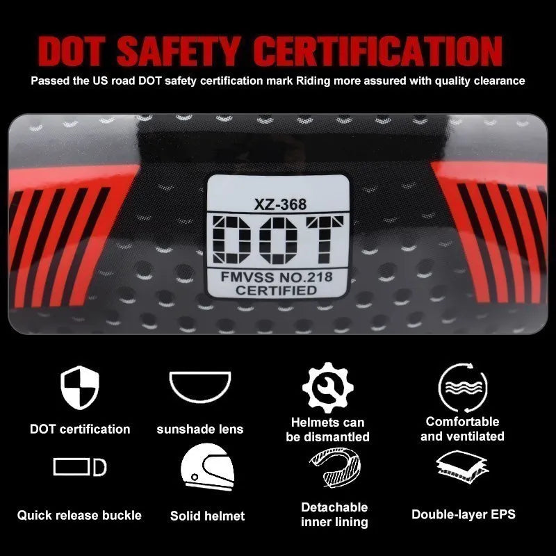 UCHOOSE Detachable Multi Purpose Full Face Helmet For Unisex