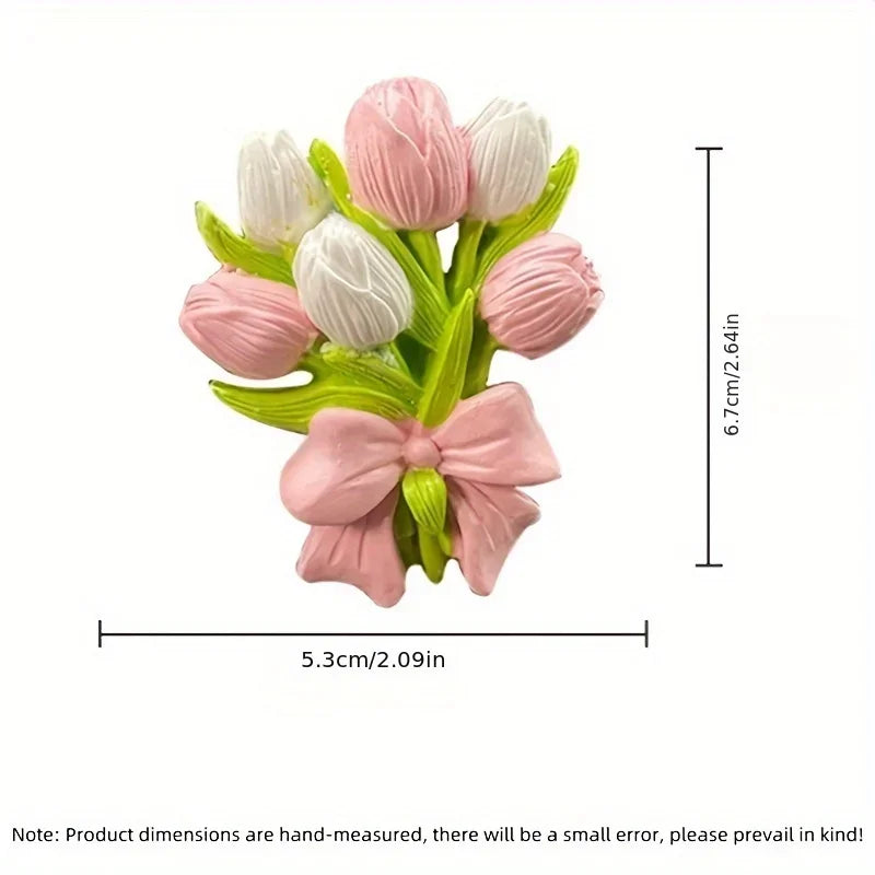 For Tulip Hydrangea Car Aromatherapy Premium Sense Air Vent Flower Diffuser Stone Car Interior Jewelry Car Ornament