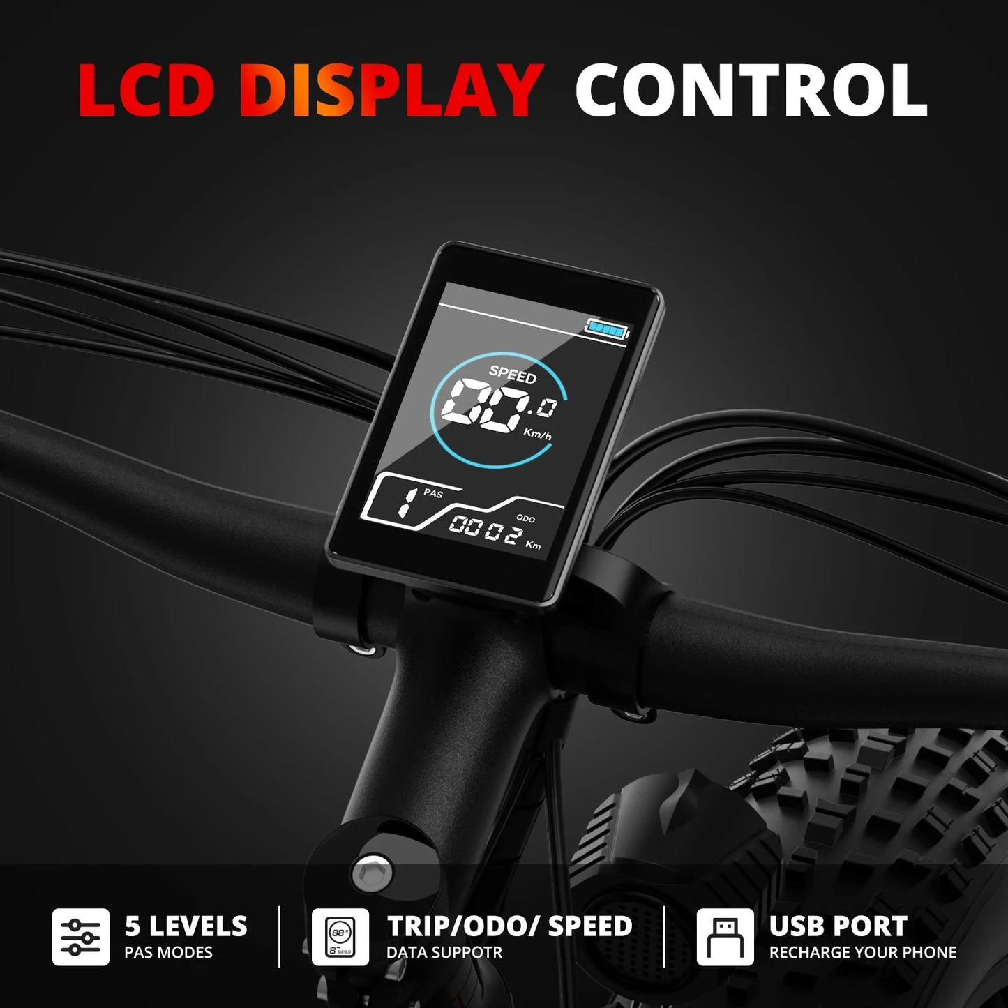 Amyet EB26 Electric Bike 1500W Peak 48V 15Ah Fat Tire Mountain by superior interior and more