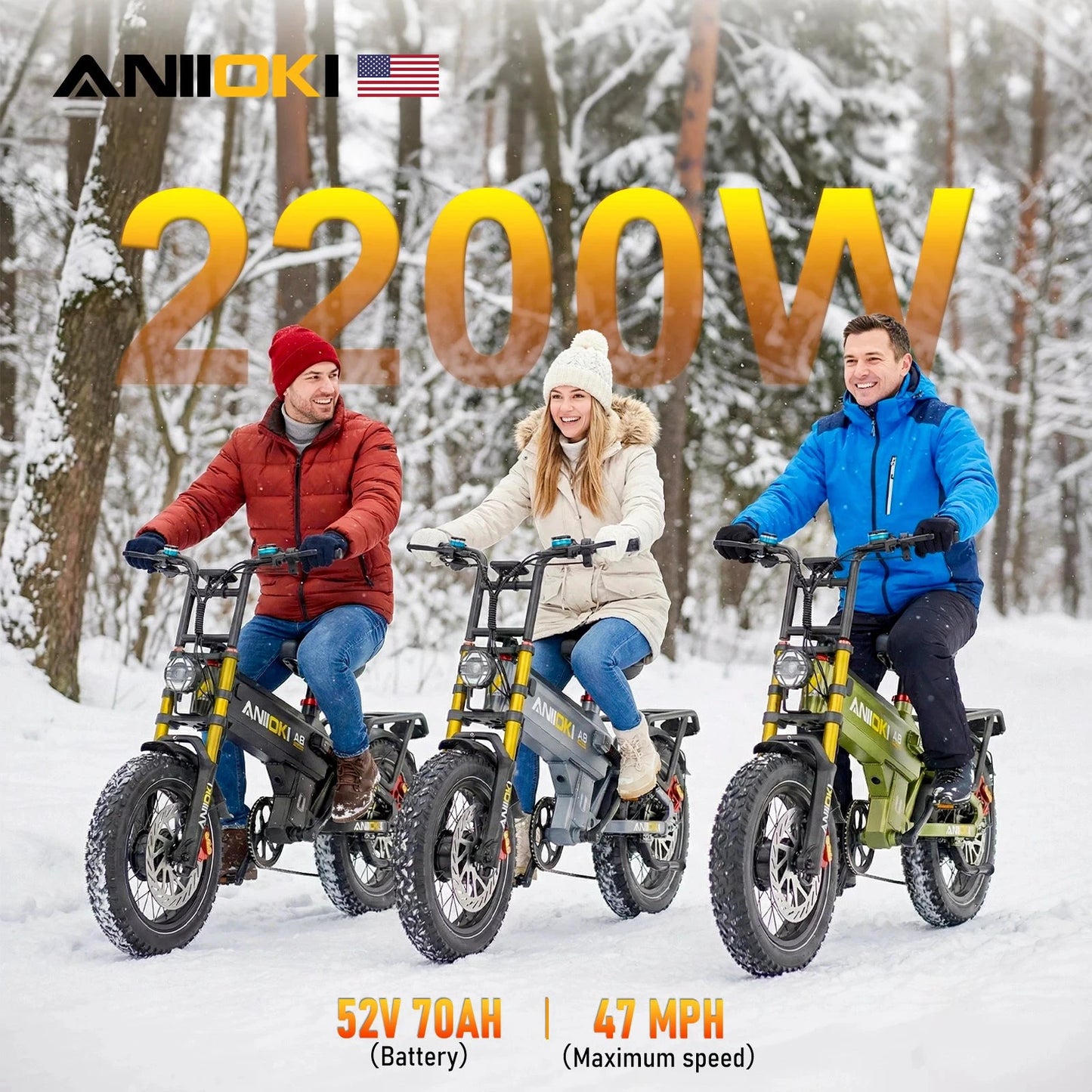 A8 Pro Max AWD Electric Fat Tire Bike 52V70Ah Battery by superior interior and more
