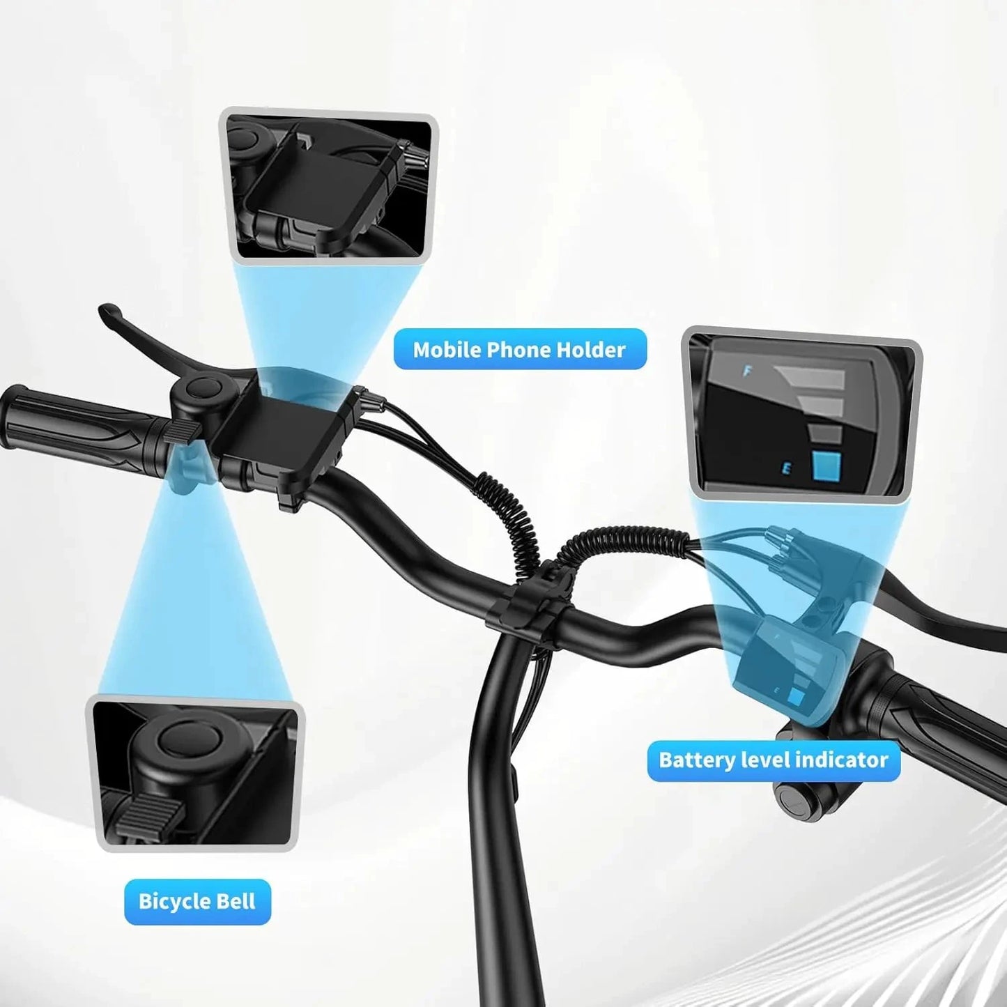 INSDRGNC14 Foldable Electric Bicycle With Seat 900W 20 MPH by superior interior and more