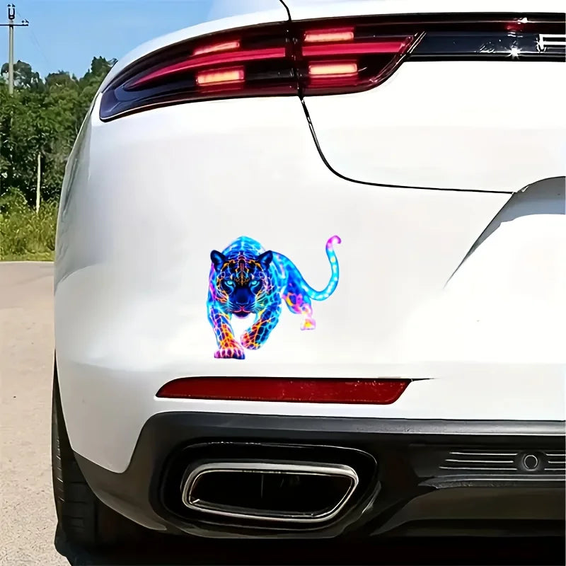 High Concerned Chemical Neon Leopard Motorcycle Sticker Decal Waterproof Vinyl