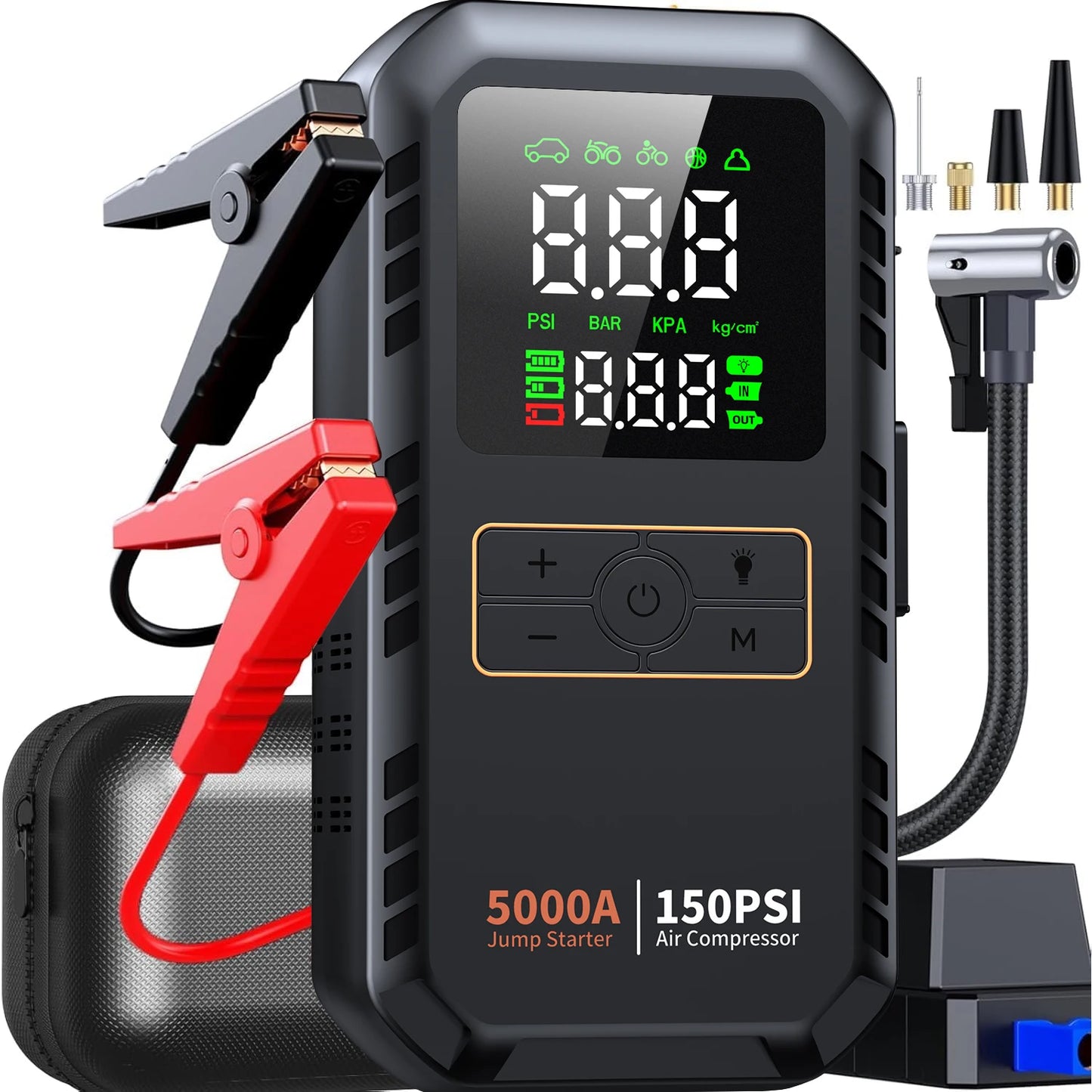 PAIVIROKU 4 In 1 Car Jump Starter 5000A Air Compressor