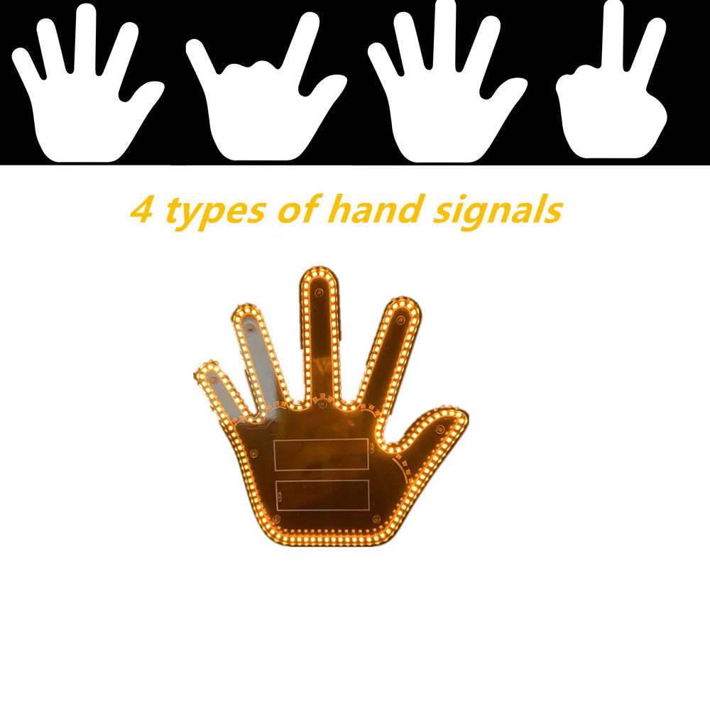 Hign-Concerned Five-Finger LED Gesture Display for Car Window