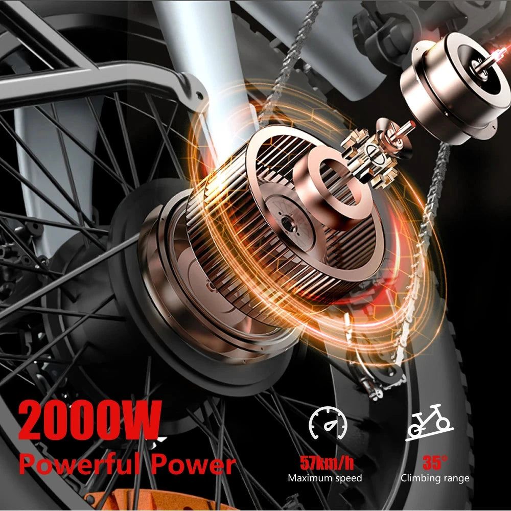 HX Q3 Electric Mountain Bike 2000W 48V 20Ah For Adults by superior interior and more