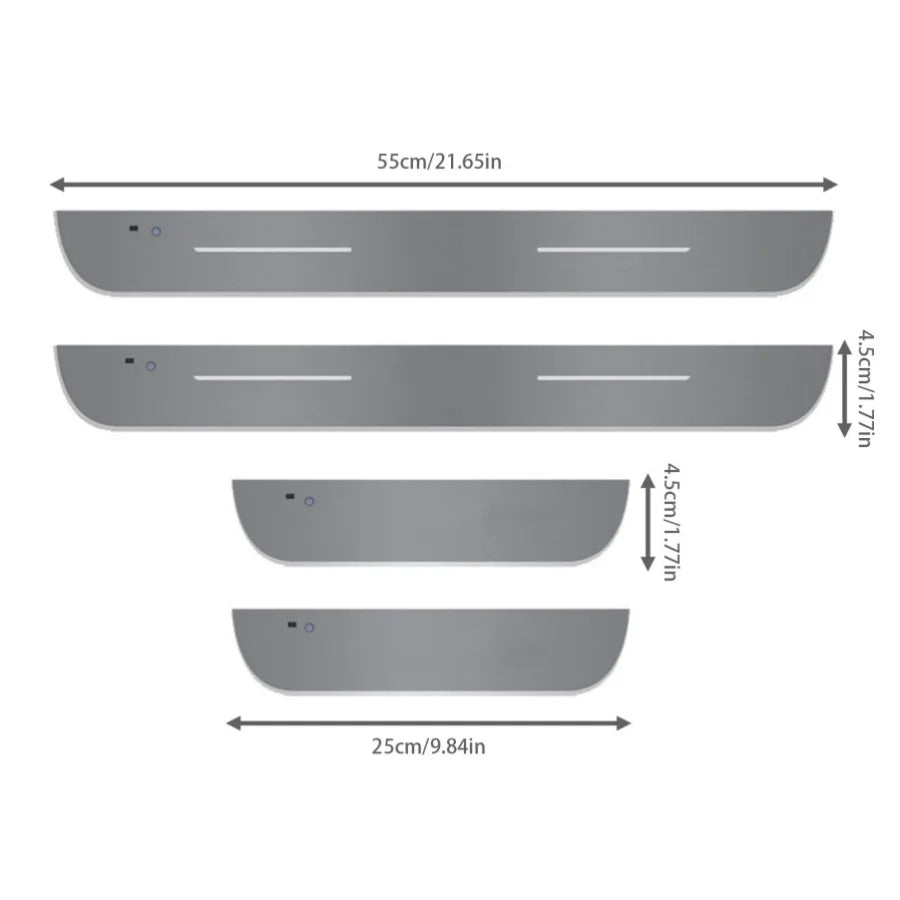 Hign-concerned Car Door Sill Plate LED Lights Auto-Sensing Door Lamp