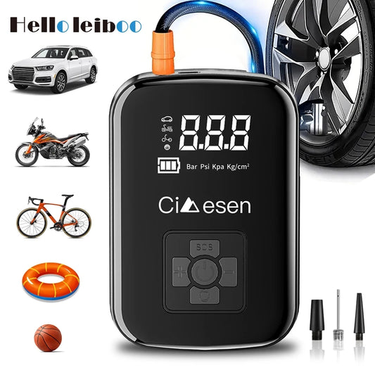 HELLOLEIBOOH Wireless Car Air Pump 150 PSI Portable Tire Inflator