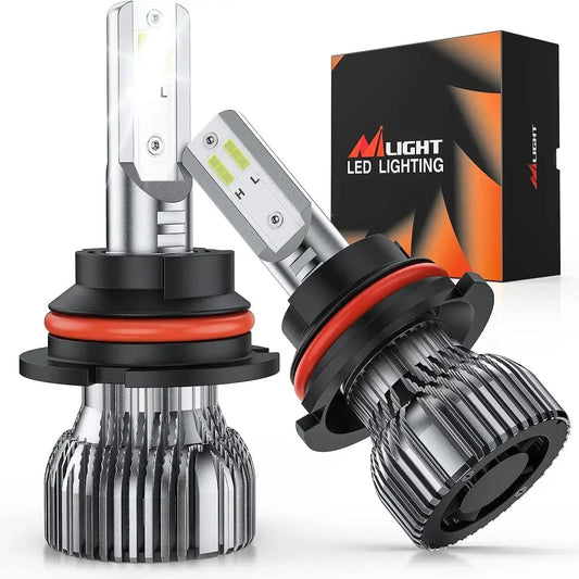 9007 HB5 LED Headlight Bulbs E20 Series 50W IP67 Set by superior interior and more