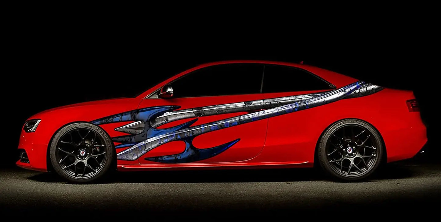 High-Con Concerned Chemical Tribal Car Side Wrap Vinyl Sticker