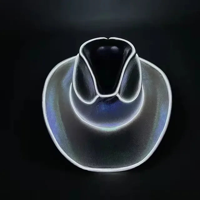 LED Light Up Cowboy Cowgirl Hat For Party Dancing Fun