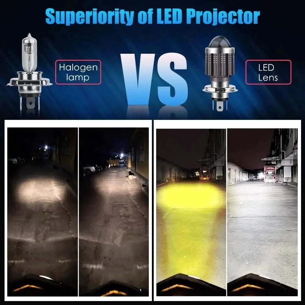 XMSJ H4 LED Motorcycle Headlight Bulbs Hi Lo Beam Scooters by superior interior and more