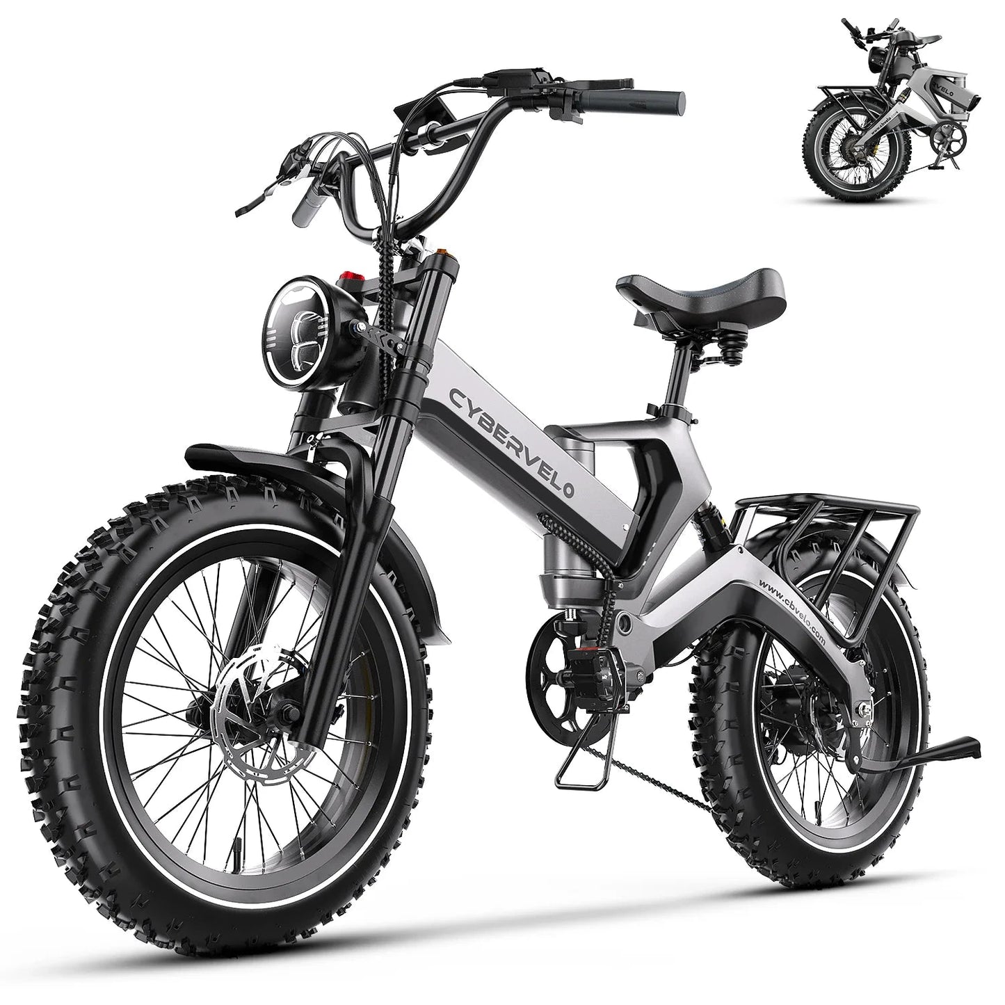 CYBERVELO EK6 Folding Electric Bike 2000W Peak 35MPH by superior interior and more