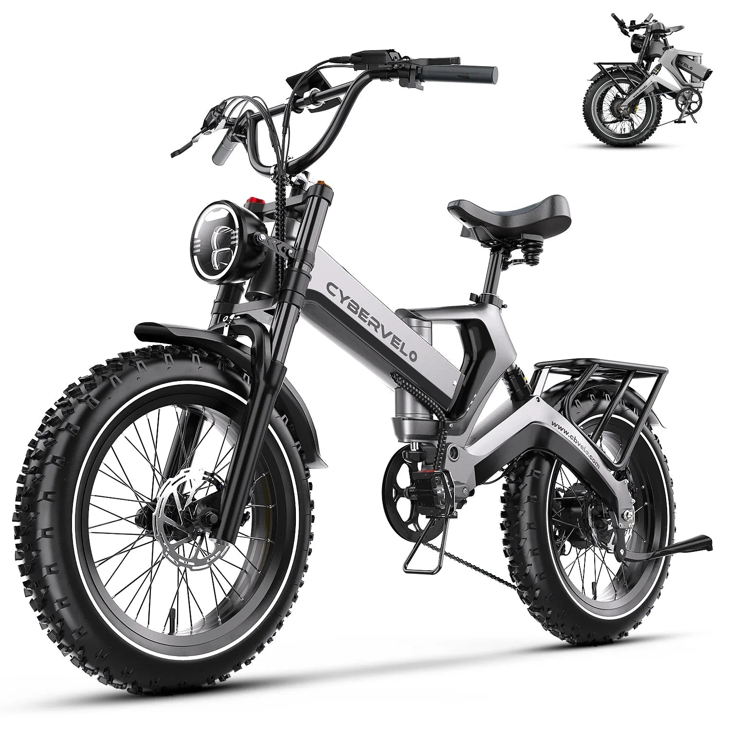 CYBERVELO EK6 Folding Electric Bike 2000W Peak 35MPH by superior interior and more