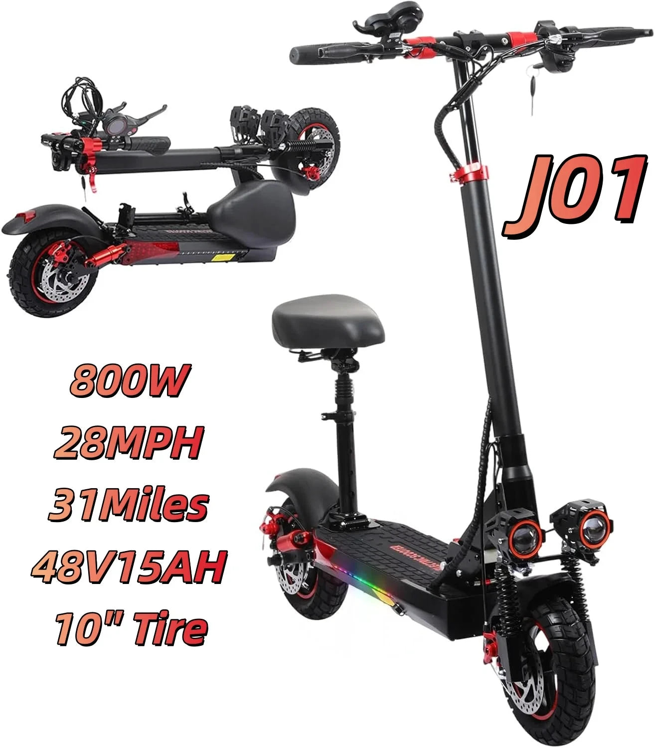 EOEOTWO GT06 Off Road Electric Scooter 1200W 30MPH Dual Suspension by superior interior and more