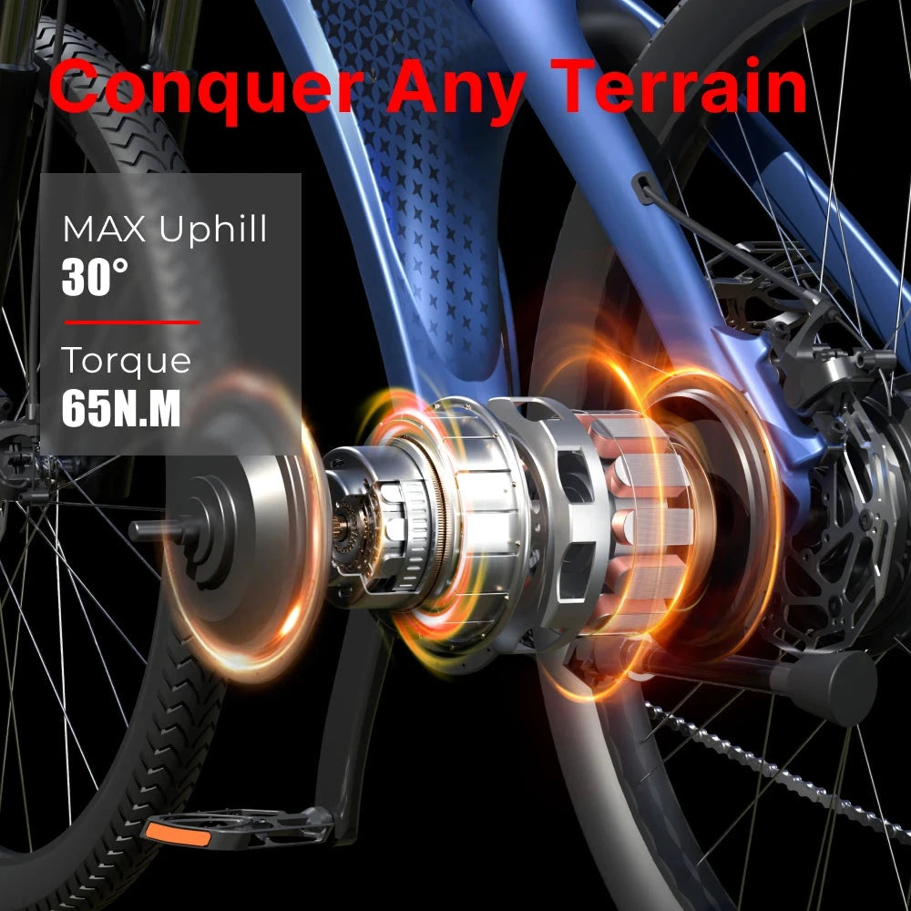 HX Q5 Electric Bike Adult Mountain City Off-Road E-Bike by superior interior and more