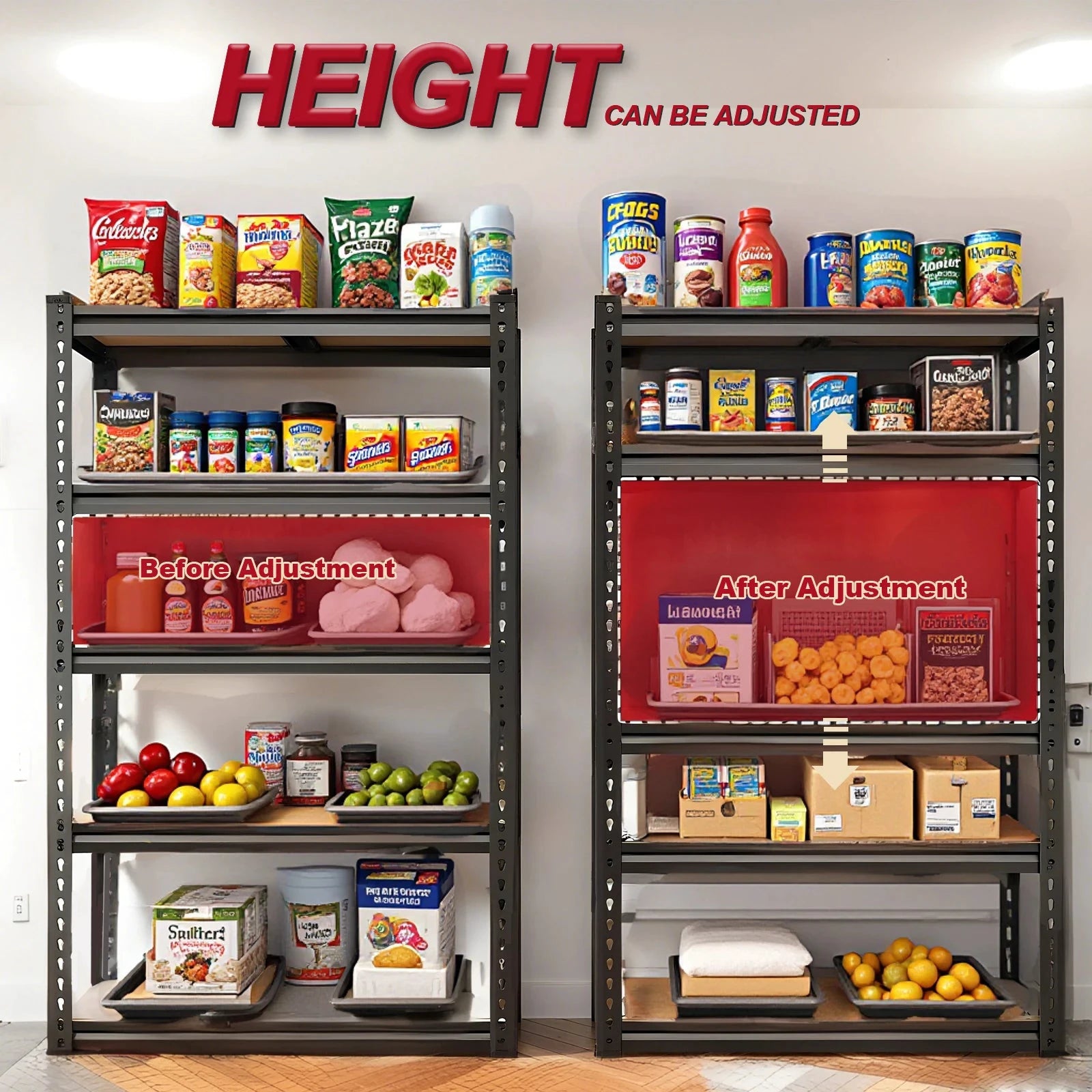 Heavy Duty Garage Shelving Unit 2000 Lb Capacity Adjustable Rack by superior interior and more