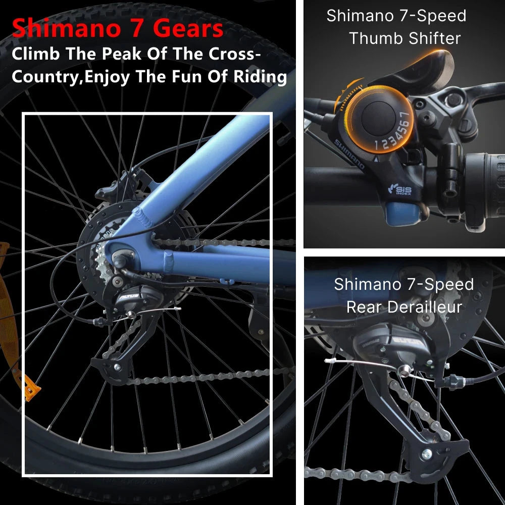 HX Q5 Electric Bike Adult Mountain City Off-Road E-Bike by superior interior and more
