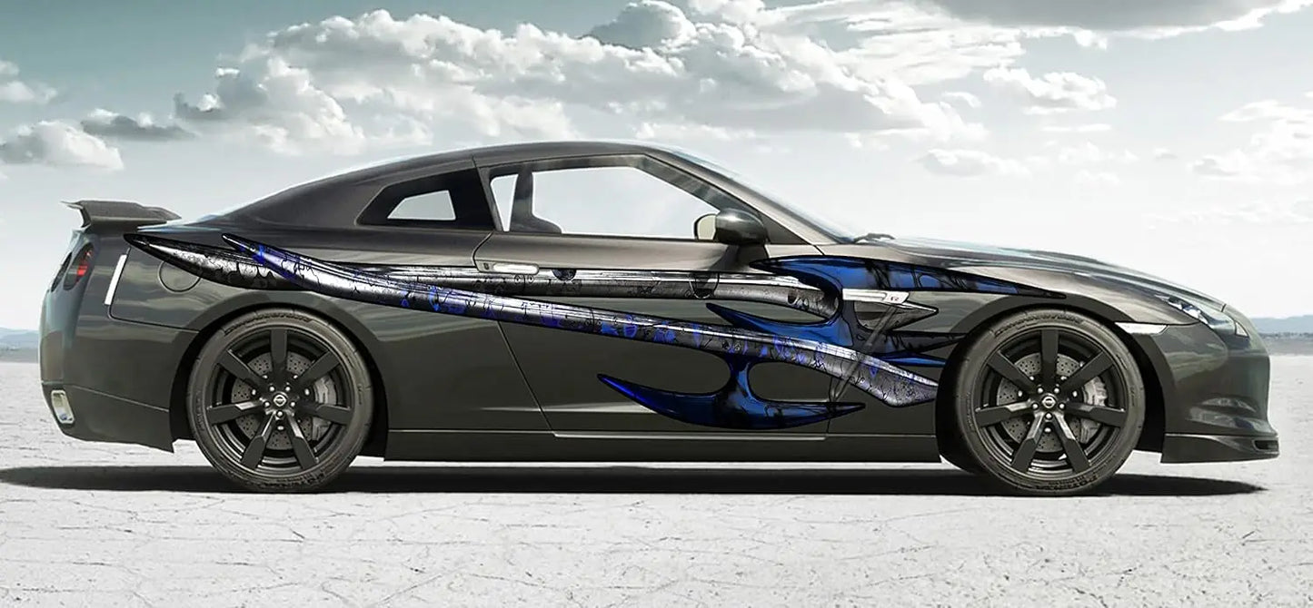 High-Con Concerned Chemical Tribal Car Side Wrap Vinyl Sticker