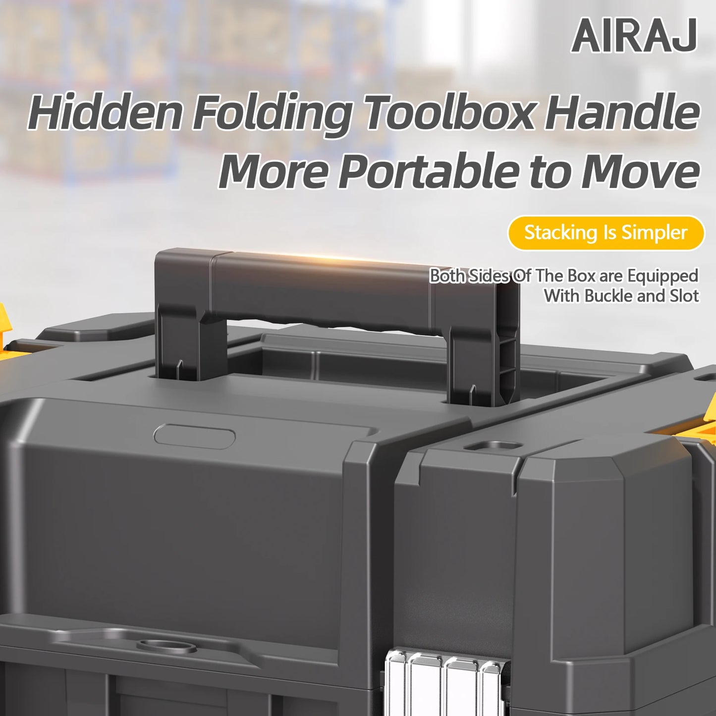 AIRAJ Stackable Rolling Tool Box Organizer With Drawers