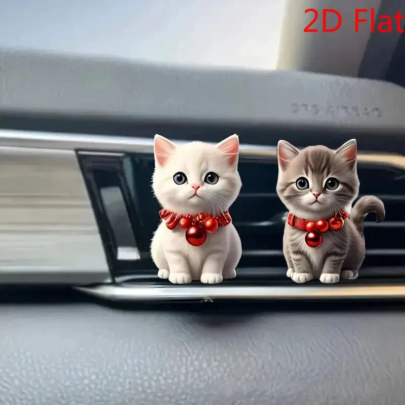NONECN 2D Christmas Cat Car Air Fresheners With Bell Clips by superior interior and more