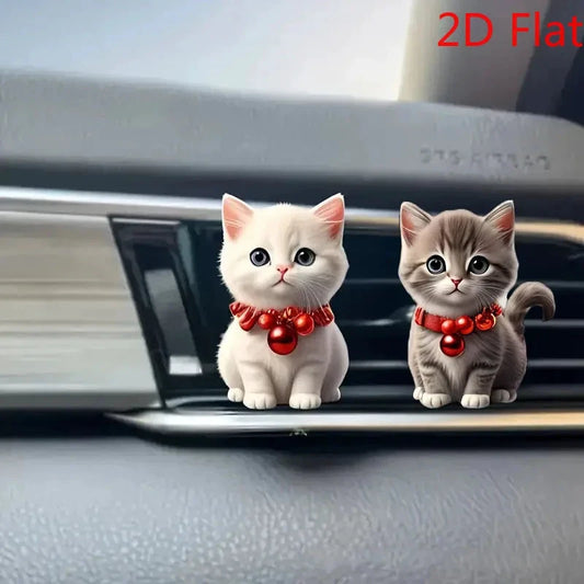 NONECN 2D Christmas Cat Car Air Fresheners With Bell Clips by superior interior and more