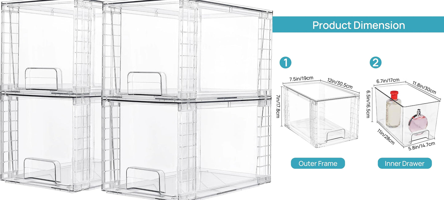 Sichuan Stackable Storage Drawers for Kitchen Cabinets and Pantry