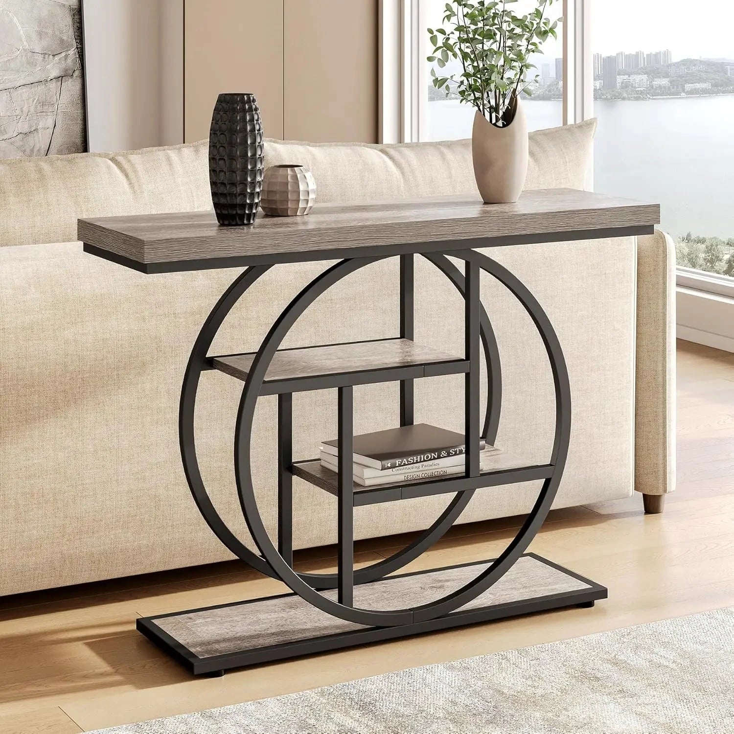XMSJ Console Table 4 Tier Entryway Sofa Hallway Farmhouse Living Room by superior interior and more