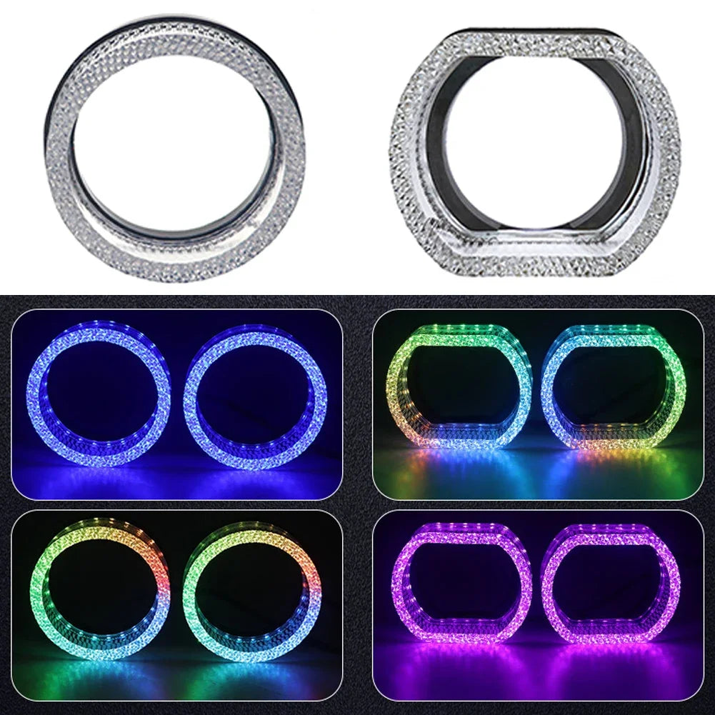 5D Crystal Angel Eyes LED Halo Rings for Headlights