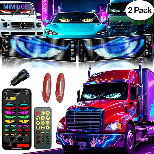 Devil Eye LED Animation Screen Light For Car Windshield USB Plug In Text Display by superior interior and more