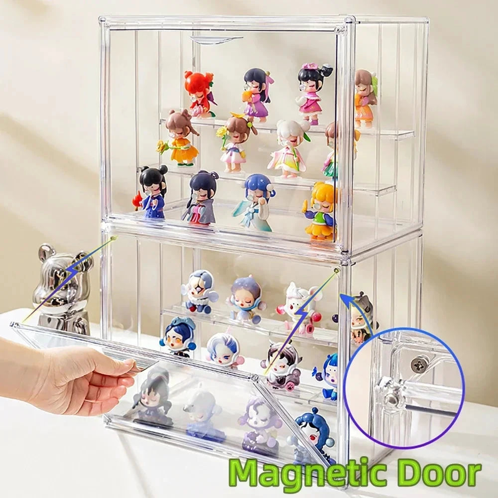 NONECN Dustproof Clear Stackable Display Box For Collectibles And Cosmetics by superior interior and more